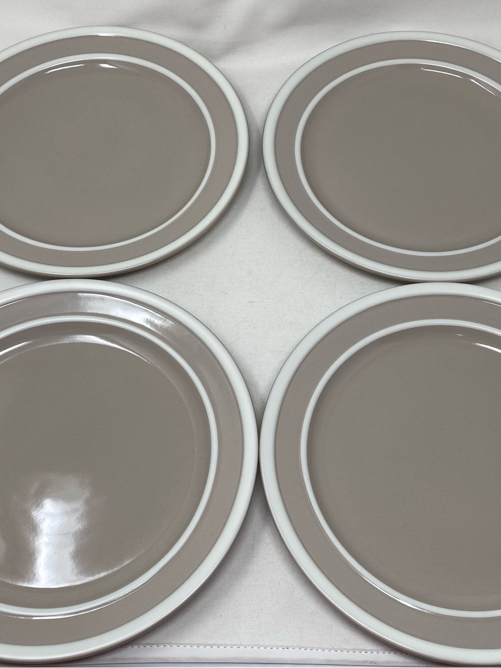 Kate Spade Lenox All in Good Taste Taupe and White Dinner Plates - Set of 4